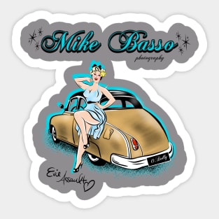 Back Design T- Shirts Blonde Pinup with Gold Custom Car Sticker